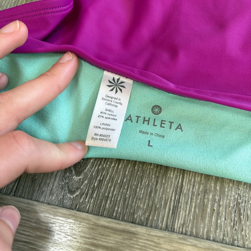 Athleta Purple and Mint Bikini Bottom - Picture 3 of 4